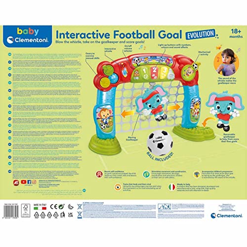 Clementoni Baby Interactive Goal Net Centre d'activités éducatif, 18-36 Mois, 17659