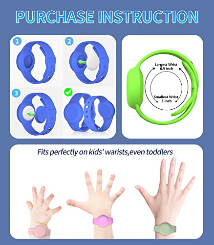 Waterproof Airtag Bracelet For Kids, Wristband For Apple Air Tag Hidden Silicon Holder For Toddler Child Elder Gps Tracking Tagging Watch Band (Yellow, Fluorescent Green) #TOP4