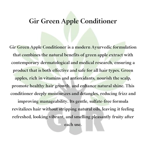 Image of GIR Green Apple Conditioner-Infused with apple Extract - Makes Hair Shiny & glossy finish|100% Botanical Extracts -1500ML