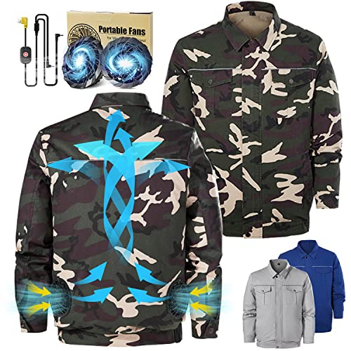 Cooling Fan Jacket for Men Women - Battery Powered 3 Speed Control for MS Peoples Hot Weather