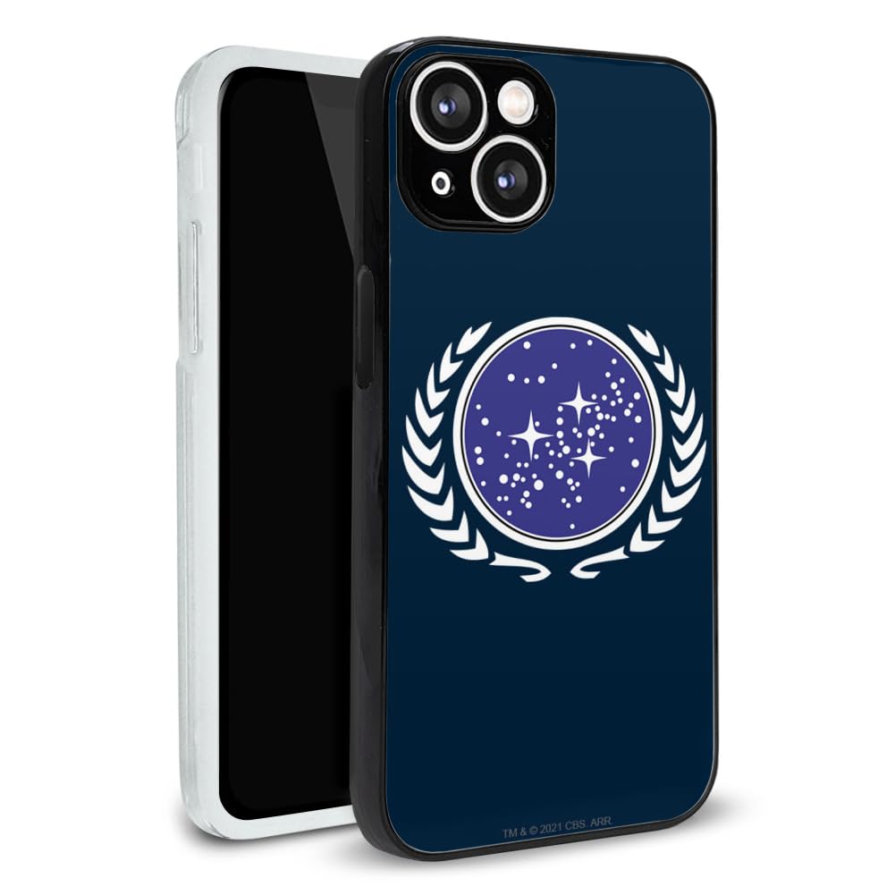 Star Trek United Federation of Planets Logo Protective Slim Fit Plastic Bumper Case Fits Apple iPhone 15