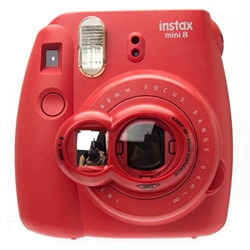 NodArtisan Lens Self-Portrait Mirror Compatible with Fujifilm Instax Mini 8 8+ 9 7s Hello Kitty Camera, Polaroid PIC-300, Raspberry