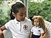 MY GENIUS DOLLS Customizable School Uniform for American Girl Doll | Your Own School Logo | DIY Accessories and Clothes | Fits All 18 inch Dolls Like Our Generation, My Life,Packed (White)