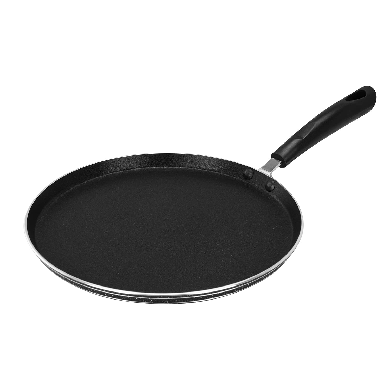 Royalford Non-Stick Pancake Pan, 30CM – Induction Crepe Pan with Heat Resistant Handle, Griddle Dosa Tawa - Ideal for Crepe Chapatti Pancakes Dosa Omelettes Flatbreads Fried Eggs Tortilla