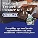 Marblelife Marble & Travertine Cleaner Kit, Ready-to-Use 32 oz Spray Cleaner + 4 oz Concentrate Refill, Powerful Stone Safe Marble Cleaner & Degreaser, Effective Natural Stone Cleaner