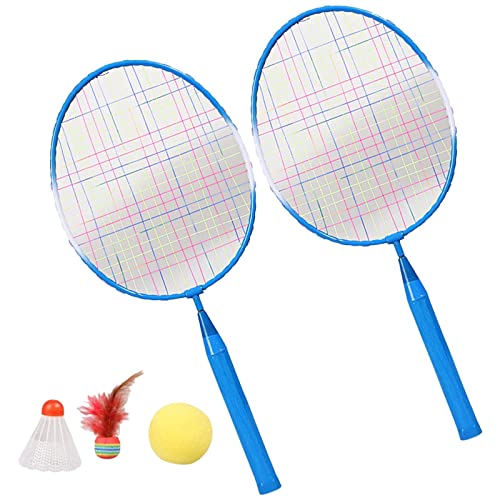 Generic Badminton Rackets Set Mini Shuttlecocks Racquet Lightweight With Balls For Sport Equipment Professionals Kids Backyard Starter Players, Blue #TOP23