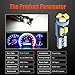BOODLED 20pcs Super Bright 3020 SMD T5 Canbus Error Free Instrument Speedo Gauge Cluster 37 73 74 79 17 57 LED Lights bulb (Super White 6000k~6500K)