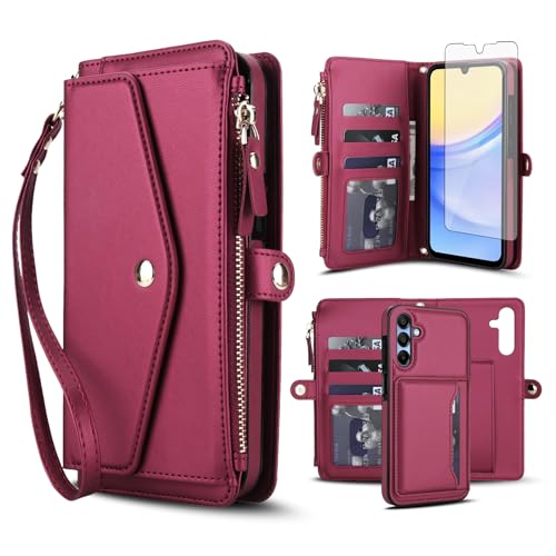 Coque portefeuille Samsung A15 5G avec porte-carte pour les sorties
