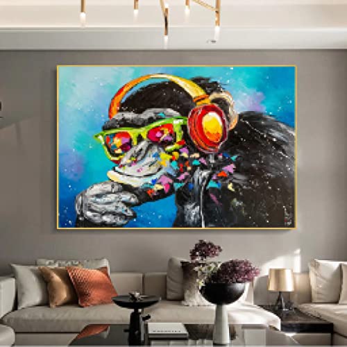 Poster singe street art pour habiller un mur vide toile graffiti salon 50x70 cm