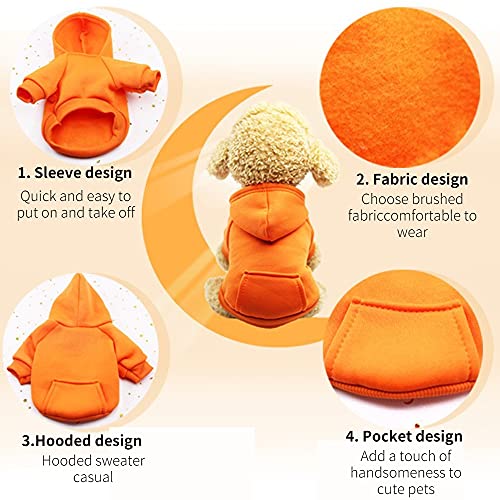 Yikeyo 4 Pack Dog Fall Clothes Dog Hoodie Blank Puppy Sweaters for Small Dogs Boy Male Girl for 1lb to17.6lb - Dog Pet… - Image 8