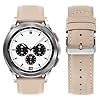 Tasikar 22mm Leather Straps Compatible with Samsung Galaxy Watch 3 45mm/46mm Strap, Genuine Leather Replacement Bracelet Band Compatible with Huawei 3/3 Pro/GT 2, Gear S3, 22mm, Starlight #2