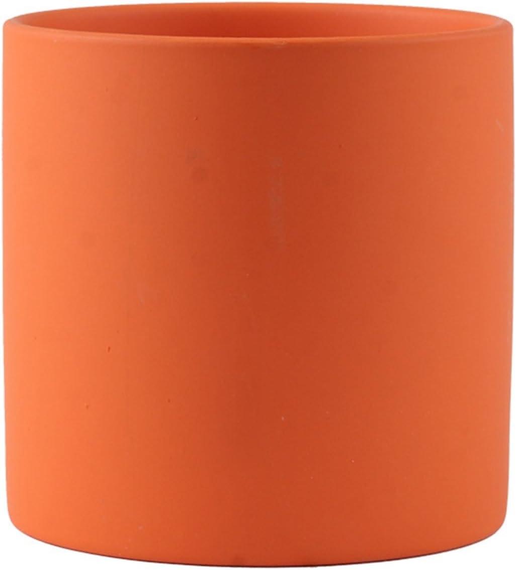 Flower Pot Plant PotsSimple Colorful CeramicFlower Pots Succulent Plant Pots Garden DecorationPlanters Solid Color Home DecorDecorative Pots House Plants, Succulents, Flowers (Color : Orange, Size :