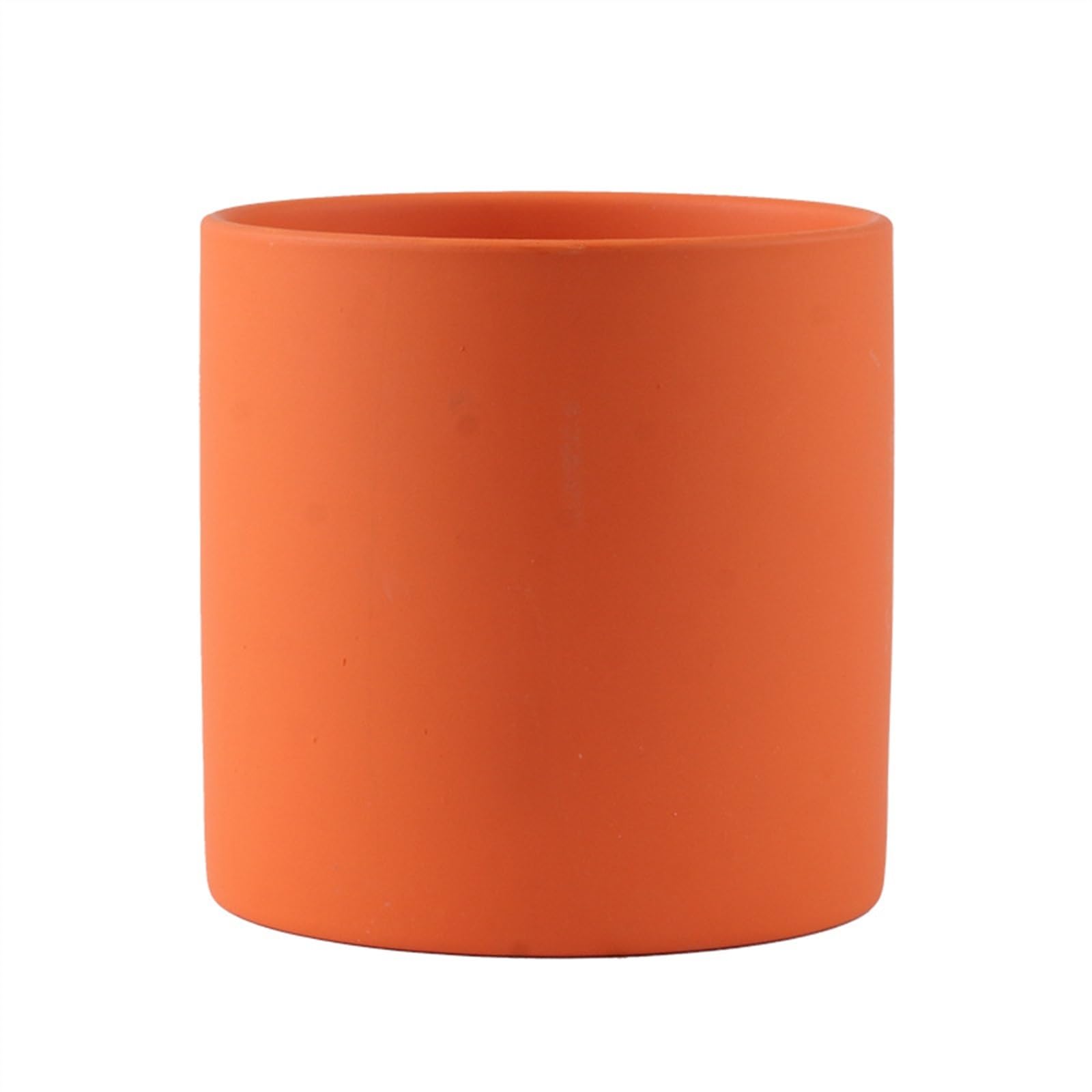 L8p2B5s7 Garden Pots Plant PotsSimple Colorful CeramicFlower Pots Succulent Garden DecorationPlanters Solid Color Home DecorDecorative(Orange,13x13x13cm)