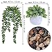 Winlyn 3 Pcs Assorted Small Potted Succulent Plants Artificial Aloe Hanging Succulent in White Geometric Concrete Ceramic Pots for Gift Party Wedding Favors Windowsill Table Shelf Indoor Outdoor Decor
