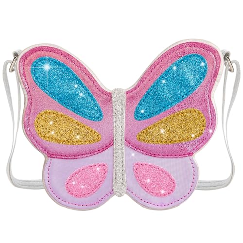 PinkSheep Toddler Purse for Girls Gifts Mini Purse Kids Shoulder Bag Crossbody Wallet 3-6Year Little Girl Gift Fashion (Butterfly)
