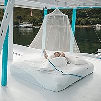 GlisGlis Moskitonetz imprägniert, mit Reißverschluss & Expander – Lückenloses Mückennetz für Reise & Bett, einfacher Aufbau, Insektenschutz, Baldachin mit hoher Maschendichte (Mesh 220), Weiß