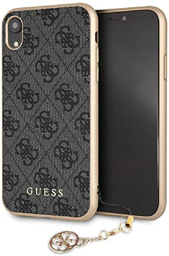 Fundas Iphone 4 Guess - Funda Trasera Original Charms Hard Case 4G para iPhone XS MAX - Gris