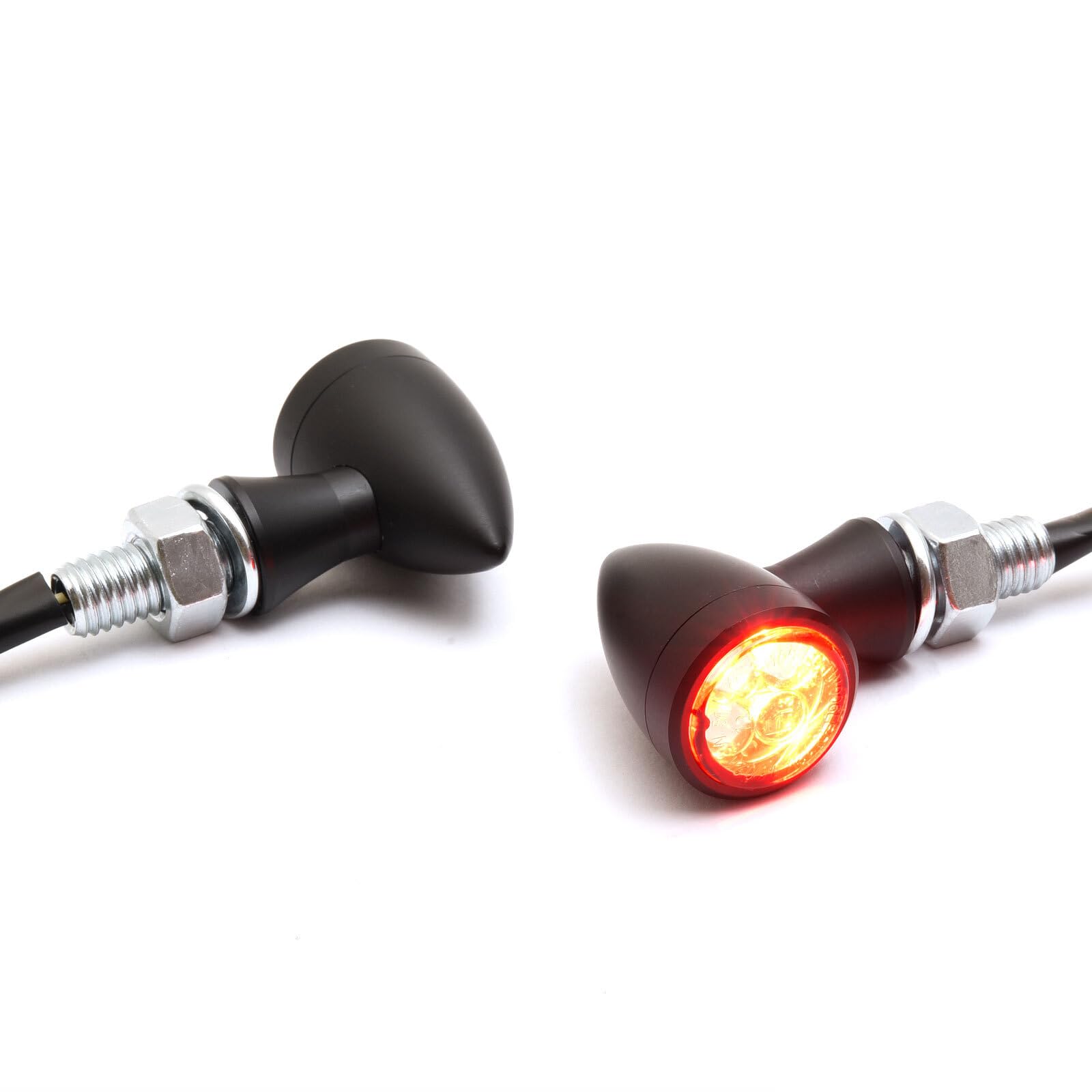 Dock66 Micro Bullet LED Blinker/Rück-/ Bremslicht Set vorne & hinten schwarz, ECE (4 Stk.)