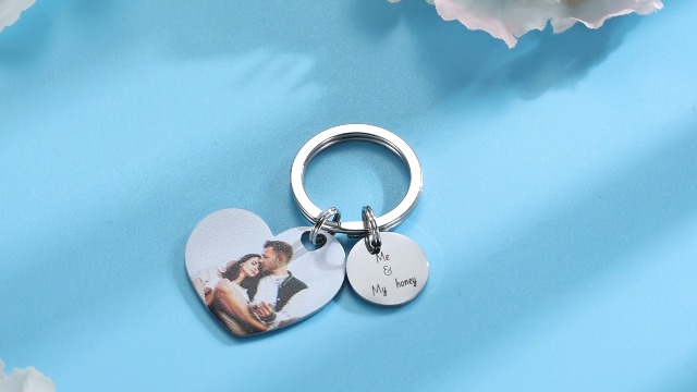 Cadeaux De Couple Porte-clés Personnalisé Avec Photo Porte-clés