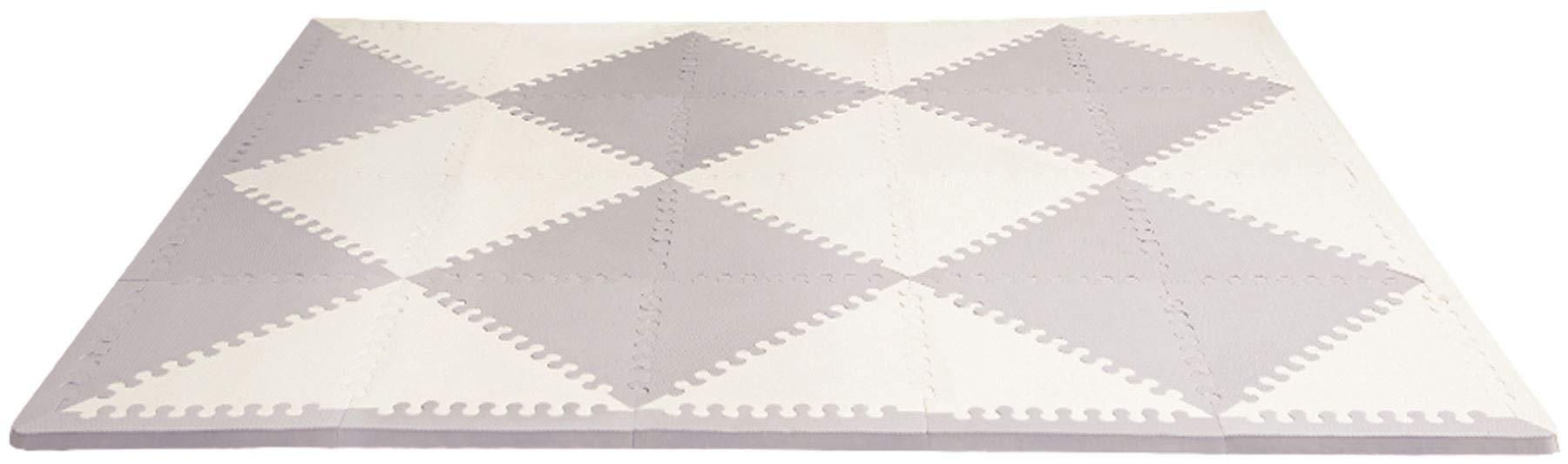 Playspot Geo Foam Floor Tiles, Grey/Cream
