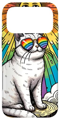 Custodia per iPhone 17 Pro Max The Ally Cat Rainbow LGBTQ Tarocchi Carta Les Gay Pride Supporto