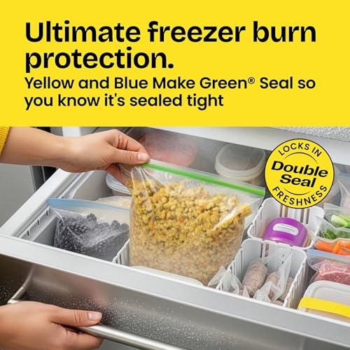 Image of Glad Zipper Freezer Storage Plastic Bags, Gallon, set of 4 x 40 bags -Package May Vary