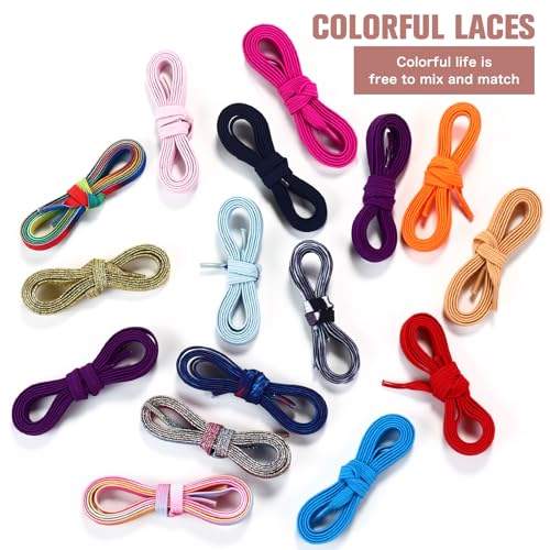 Image of Aiboxin Upgraded Version No Tie Elastic Shoelaces, With Magnetic Shoe Laces Lock - One Size Fits All Kids & Adult