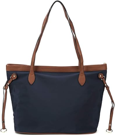 nylon bag with leather straps