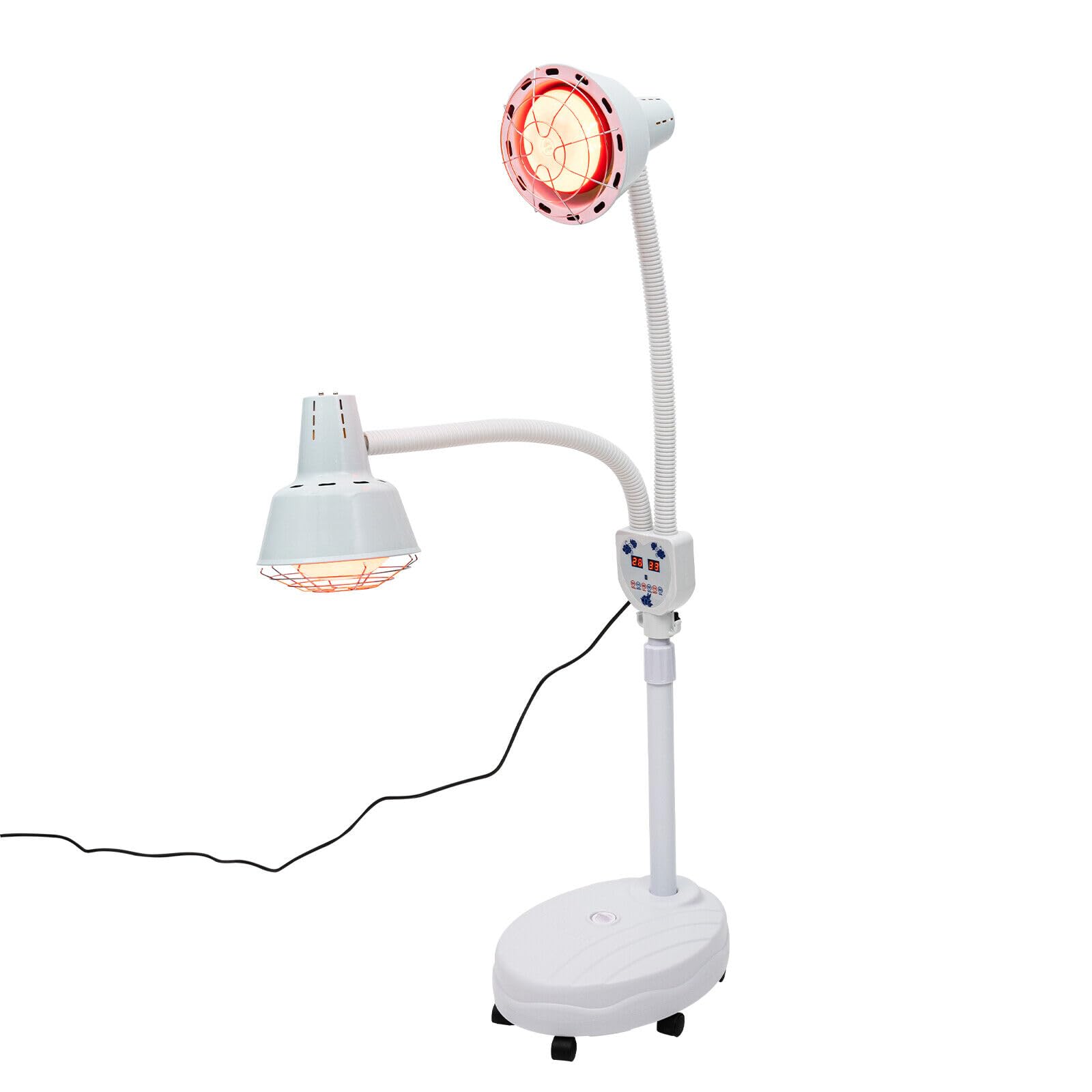 Lampa na podczerwień 275 W, lampa na podczerwień, promiennik, ogrzewanie na podczerwień, regulacja 360°, lampa na podczerwień ze stojakiem do masażu salonowego, bólu mięśni i bólu