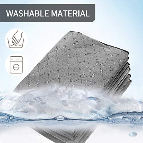 king do way Clothing Storage Bags for Clothes Blankets Comforters 19.7\'\' x 14.2\'\' x 19.7\'\' 4Pack Closet Organizer with Strengthen Handle, Viewing Window, Zipper,Grey, 90L
