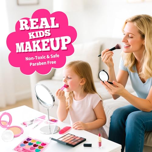 Save 30% on ULOVEME Kids Real Makeup Kit with Fluffy Purse - Image 2
