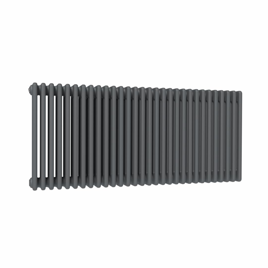 Lux Heat Anthracite Grey Horizontal 4 Column Traditional Radiator 600mm (H) x 1370mm (W)