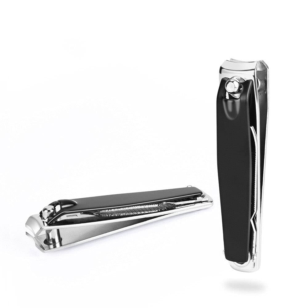 XIANGFAZJD Cortauñas Acero de Carbono Pequeña manicura Negra Clippers de uñas con Archivo, Herramienta de manicura Nipper de uñas, Clippers de uñas, manicura y Herramientas de Armadura