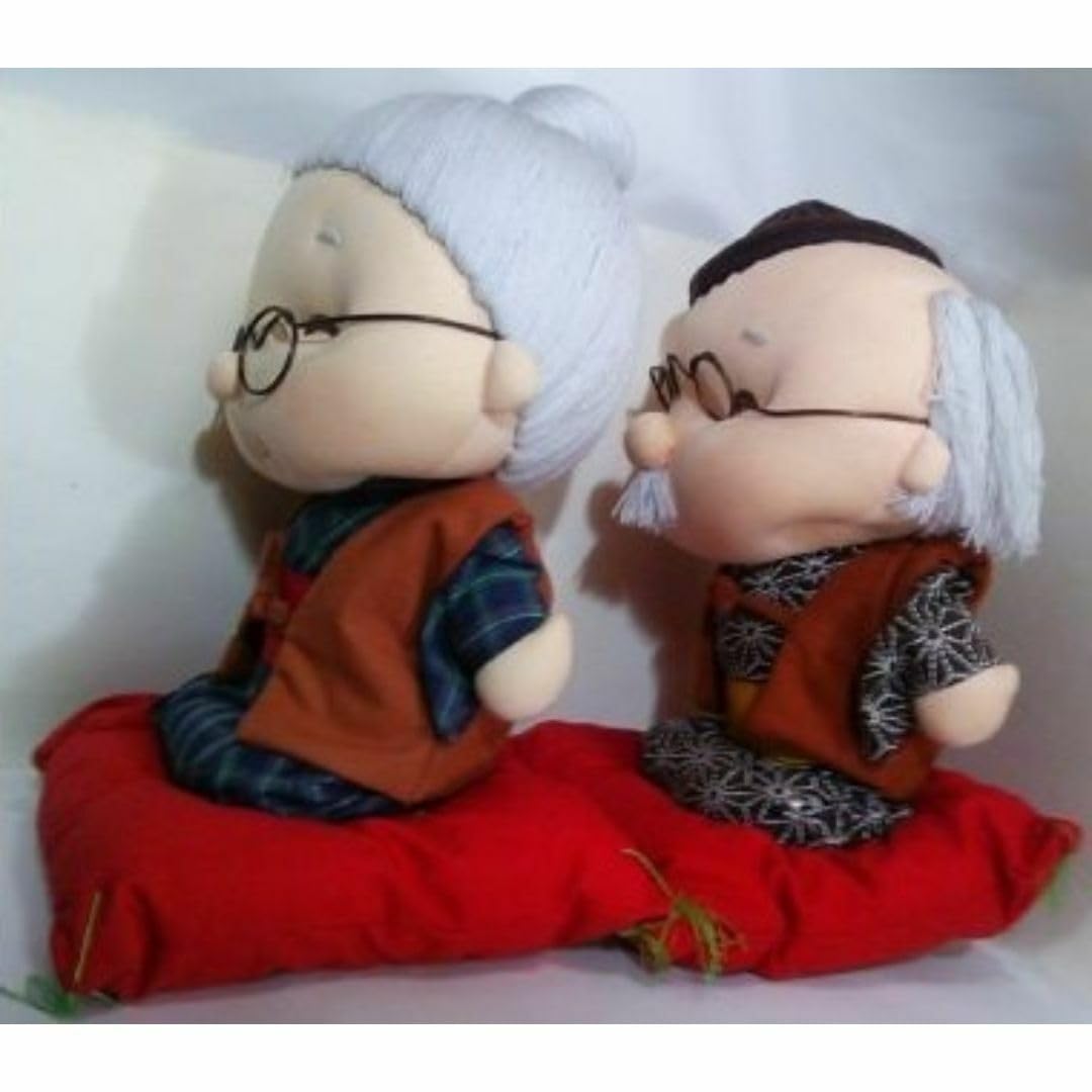 Amazon.co.jp: レトロ おばあちゃん おじいちゃん 手作り人形 3体 当時