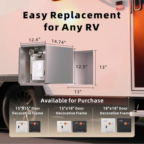 Image of Hillhub RV Tankless Water Heater, 3.9 GPM Propane Instant Hot Water Heater for Motorhome Camper, 65,000 BTU On-Demand with Stable Temperature for Outdoor Shower & Travel Trailers