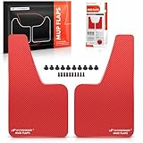 A-Premium 2 Pcs Red Universal Splash Guards Mud Flaps Mudflaps Mudguard Fender Flares for Car Sedan Coupe with Hardware Front or Rear