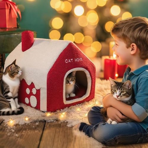 Hundebett-Haus Nest in Form von Schnee | Warmes Nest für Haustiere im Winter | Novelty Cozy Shelter Design | waschbarer Hund für Katzen, Schlafsaal, Schlafzimmer, Wohnung, Wohnzimmer, Balkon-3