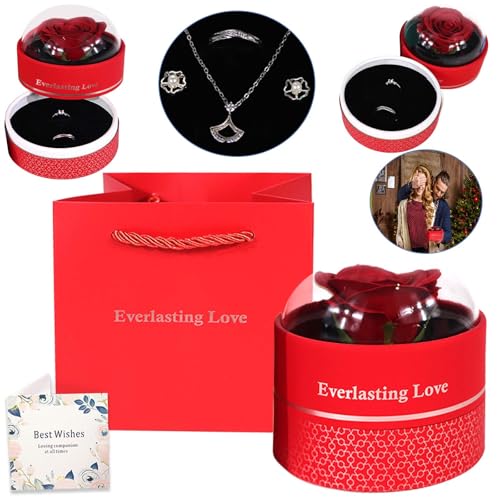 Sakiyrmai Rose infinite, rose in scatola, rosa eterna, regalo di compleanno per donne, regalo per mamma, fidanzata, moglie, nonna, compleanno, San Valentino, fiore eterno