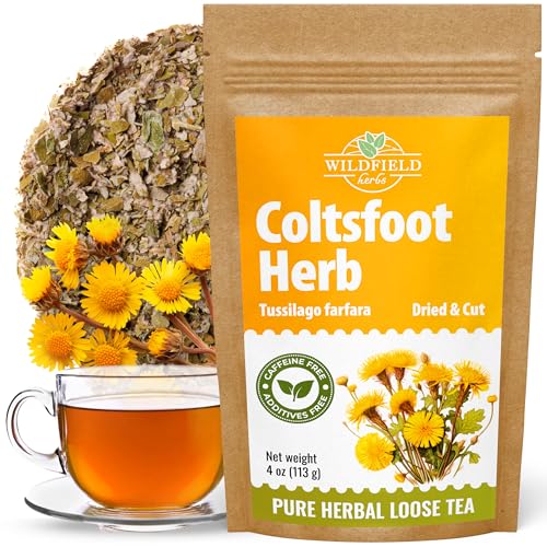 Image of 4 oz. Coltsfoot Herb Leaf Tea (Tussilago Farfara) - 113g Coltsfoot Leaf Herb Tea Un De Caballo