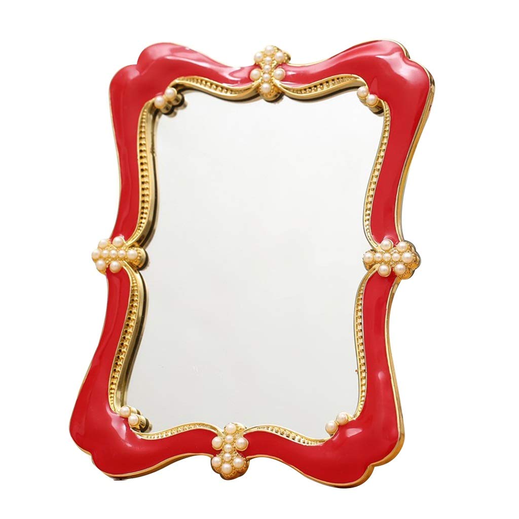 Miroir cosmétique portable pliable HD rétro idéal comme cadeau de mariage