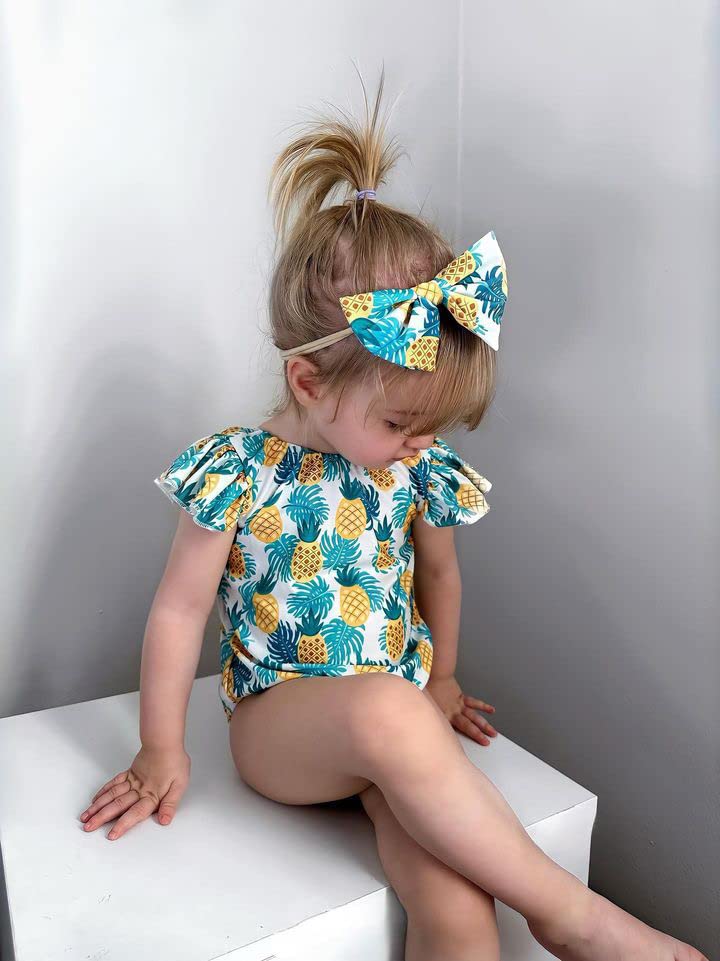 Image of Toddler Girl Baby Ruffles Mermaid Fish Scale Swimsuit One Piece Swimwear Bathing Sunsuit