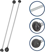 Vista 7 de Mikinona 2pcs Marimba Mallets with Soft Head Portable Double-headed Percussion Instrument Drumsticks for Xylophone Tongue Drum Bells More