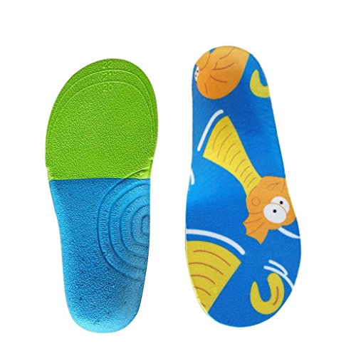 BROWOL Semelle Orthopédique pour Enfants Semelle de Sport Comfort Semelles Intérieures -pour Shock Absorbant (L / 21.5cm / 30-34 EU)