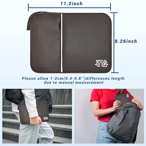 Image of Electronics Organizer,Travel Cord Organizer Pouch, Portable Cable Organizer Bags, Waterproof Electronic Accessories Storage Case for Cables, Cords, Charger, Phone (Single Layer-Large-Brown)
