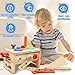Mgtfbg Kids Tool Set - 29 PCS Wooden Toddler Tool with Box, Montessori STEM Educational Pretend Play Construction Toy for 2 3 4 5 6 Year Old Boys Girls, Best Birthday Gift