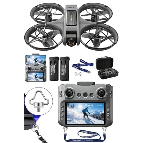 Drone With Camera For Adults – 4.5” Fhd Screen Remote Control, 2k Dual Camera, 40 Min Flight, Brushless Motor, Obstacle Avoidance, Follow Me, Auto Hover, One Key Takeoff/Landing, 360° Flip, Includes 2 Batteries, Perfect Mini Drone For Kids And Beginners