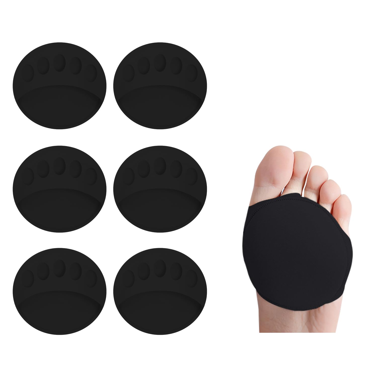 JEVRKAPZ 3 Pairs Foot Pads Men Women Honeycomb Fabric Forefoot Pad Ball of Foot Cushions