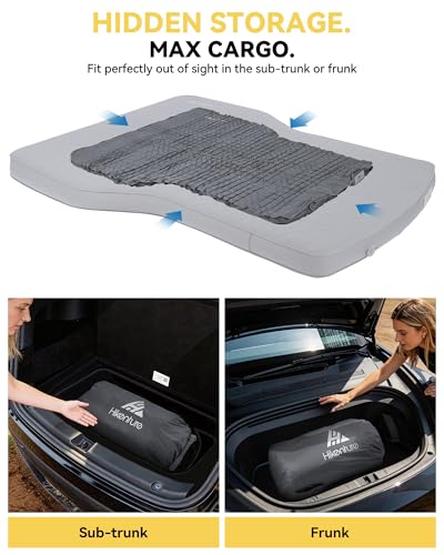Image of Hikenture Camping Mattress for Tesla Model Y, Electric Pump Self Inflating Sleeping Pad, 4 inch Thick Foam & Air Model Y Mattress Bed, 9.5 R-Value Insulated Camping Pads for Tesla (Ultra-Thick 4 INCH)