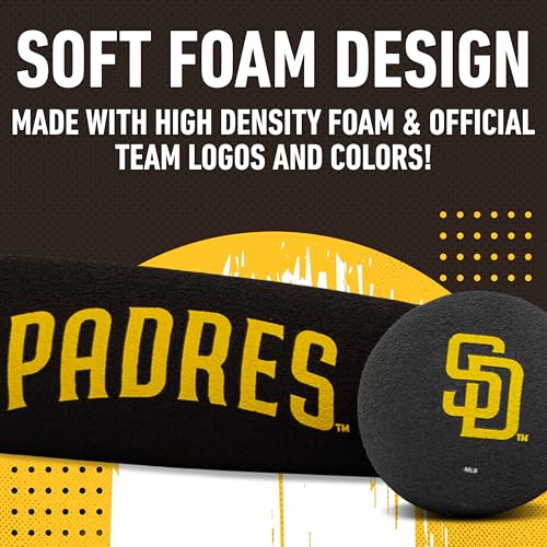 Image of MLB San Diego Padres Team Jumbo Foam Bat and Ball Set, 21-Inch, Blue