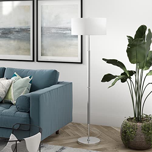 Image of Henn&Hart 61 inch Modern 2-Light Floor Lamp, Medium Gray